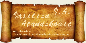 Vasilisa Atanasković vizit kartica